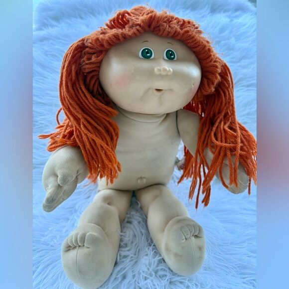 Cabbage Patch Kid 1978/1982 Red Yarn Hair Green Eyes Coleco Doll – No Clothes - Picture 17 of 17